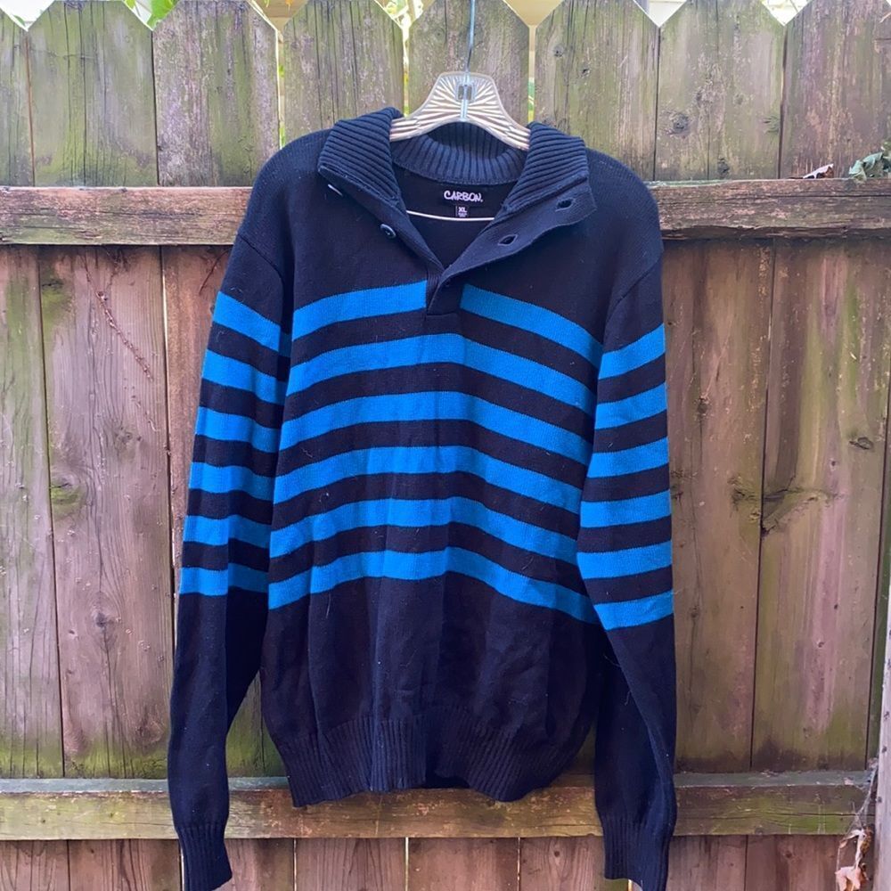 Carbon striped sweater sz. XL